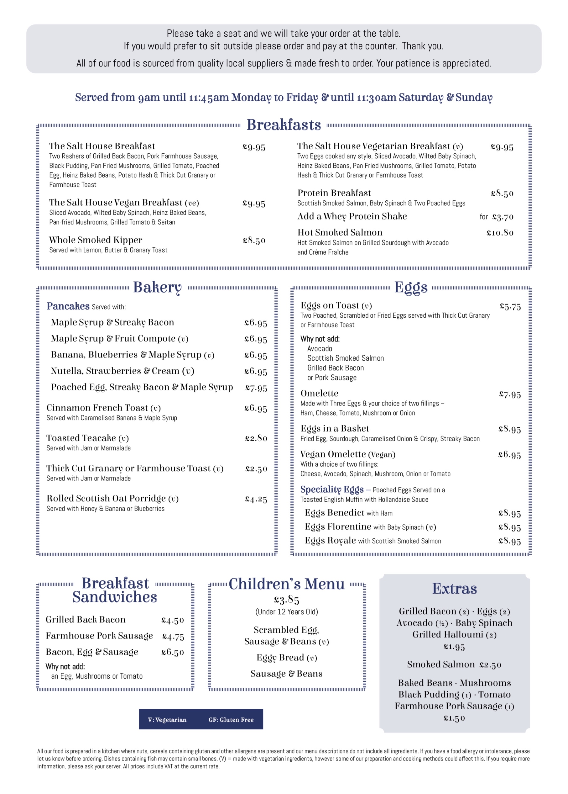 Our Kitchen Menu The Salt House Kitchen